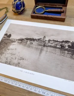 Beaumont-sur-Oise, planche photo imprimée en 1934.