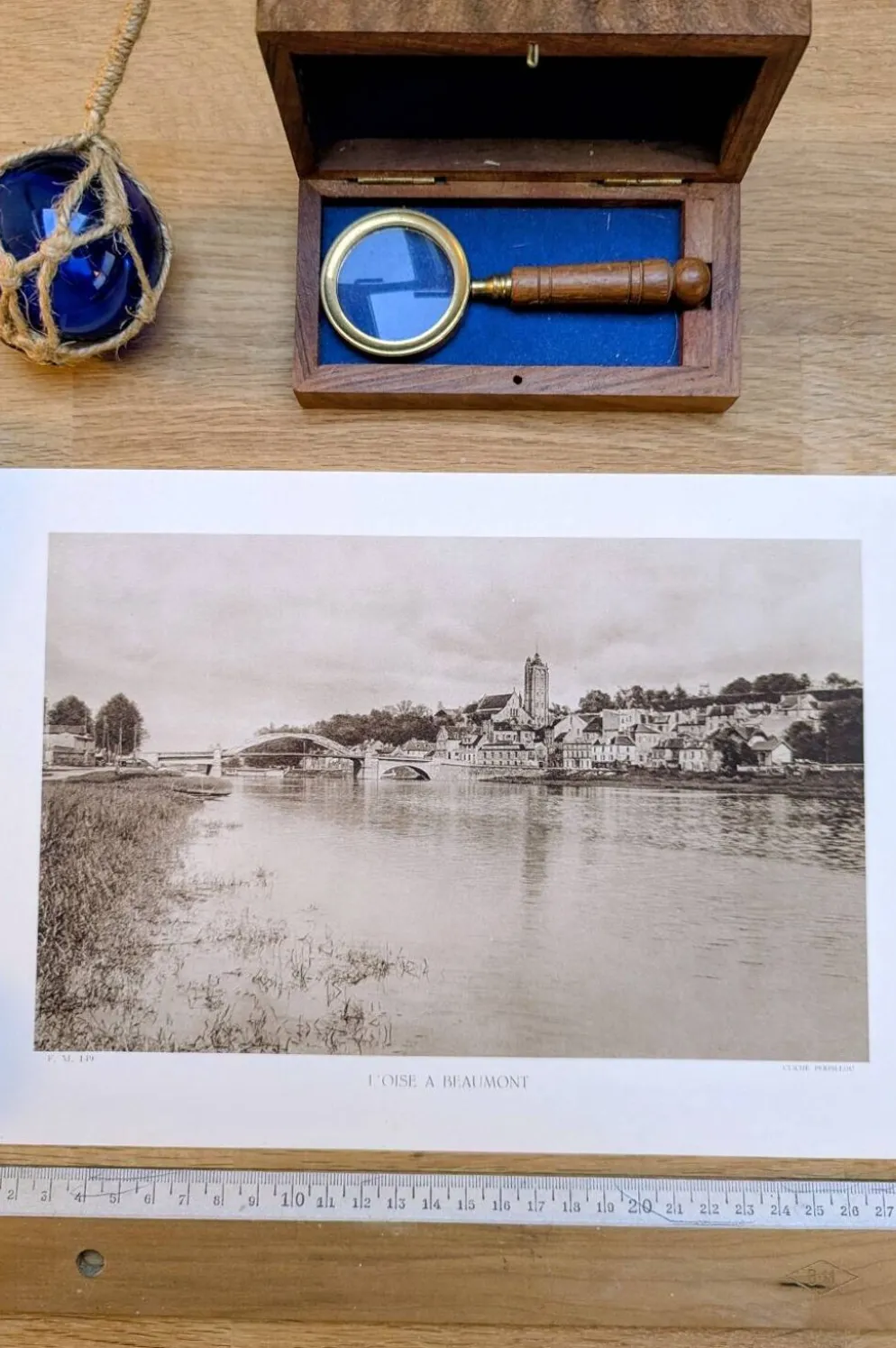Beaumont-sur-Oise, planche photo imprimée en 1934.
