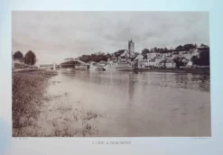Beaumont-sur-Oise, planche photo imprimée en 1934.