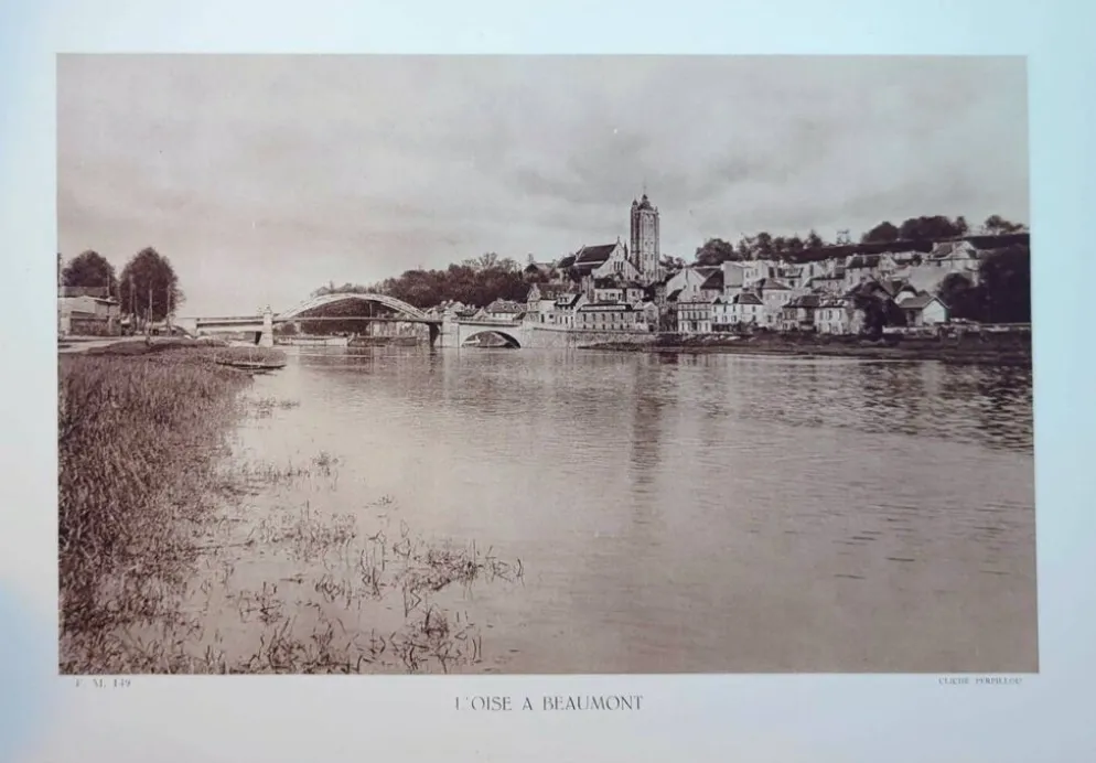 Beaumont-sur-Oise, planche photo imprimée en 1934.
