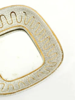 Beau petit miroir en céramique Art Déco par Gmundner Keramik Autriche, 1920