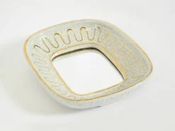 Beau petit miroir en céramique Art Déco par Gmundner Keramik Autriche, 1920
