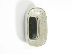 Beau petit miroir en céramique Art Déco par Gmundner Keramik Autriche, 1920