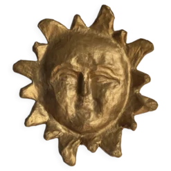 Beau Soleil mural doré – style Line Vautrin / esprit Roi Soleil