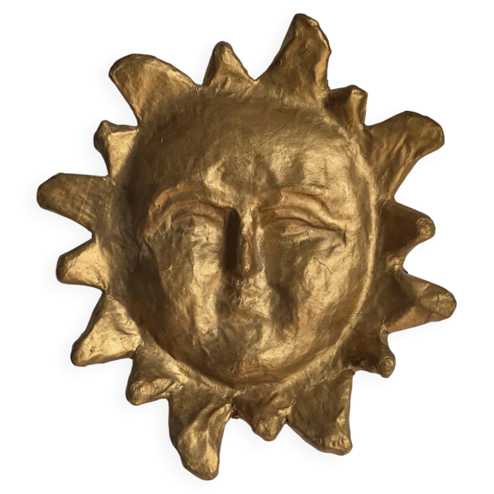 Beau Soleil mural doré – style Line Vautrin / esprit Roi Soleil