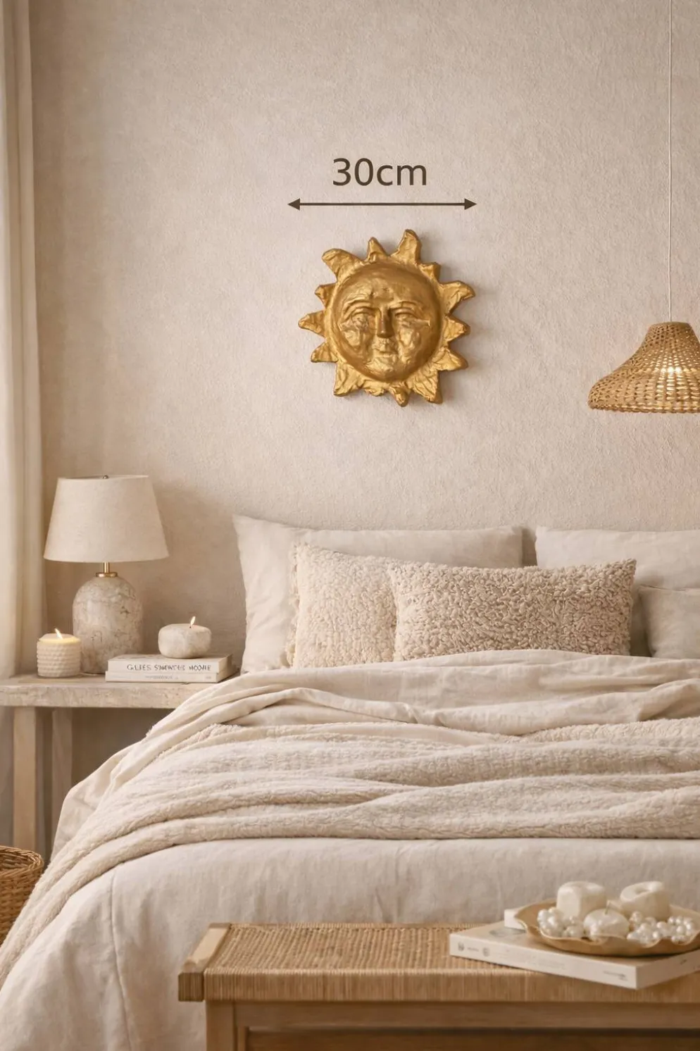 Beau Soleil mural doré – style Line Vautrin / esprit Roi Soleil