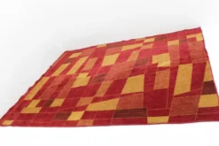 Beau tapis ou moquette géométrique du milieu du siècle, années 1950.