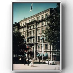 Beaux-arts Hôtel Kamp, Helsinki, 1930 avec bordure blanche, édition limitée, trouvaille rare en couleur d'origine