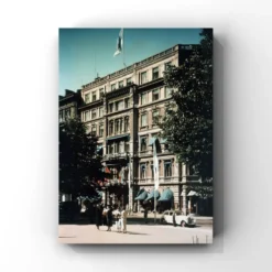 Beaux-arts Hôtel Kamp, Helsinki, 1930 avec bordure blanche, édition limitée, trouvaille rare en couleur d'origine