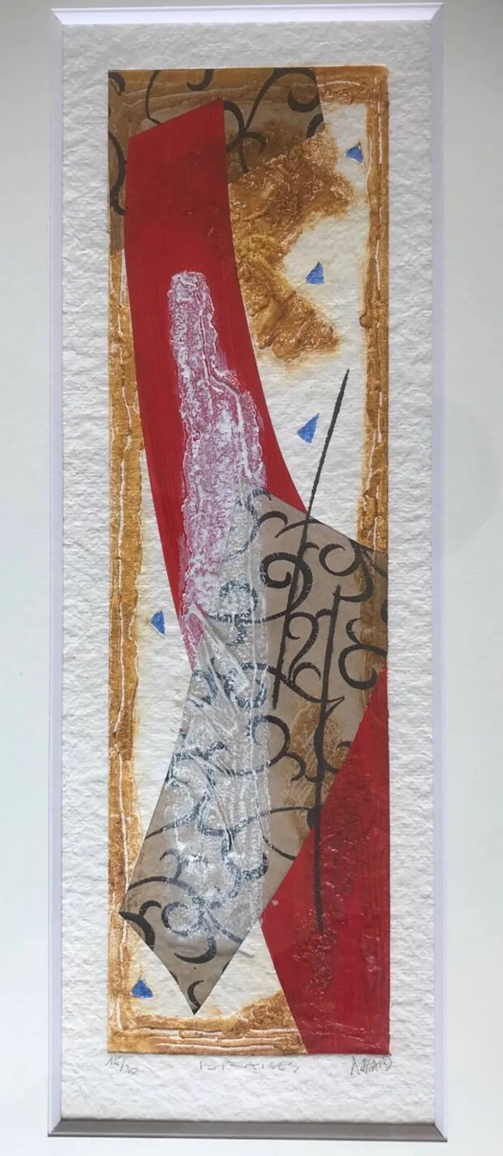 Bernard alligand (1953).braises,2002.gravure au carborundum et collage