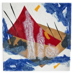 Bernard alligand (1953).ciel parfumé,2003.gravure carborundum+collage