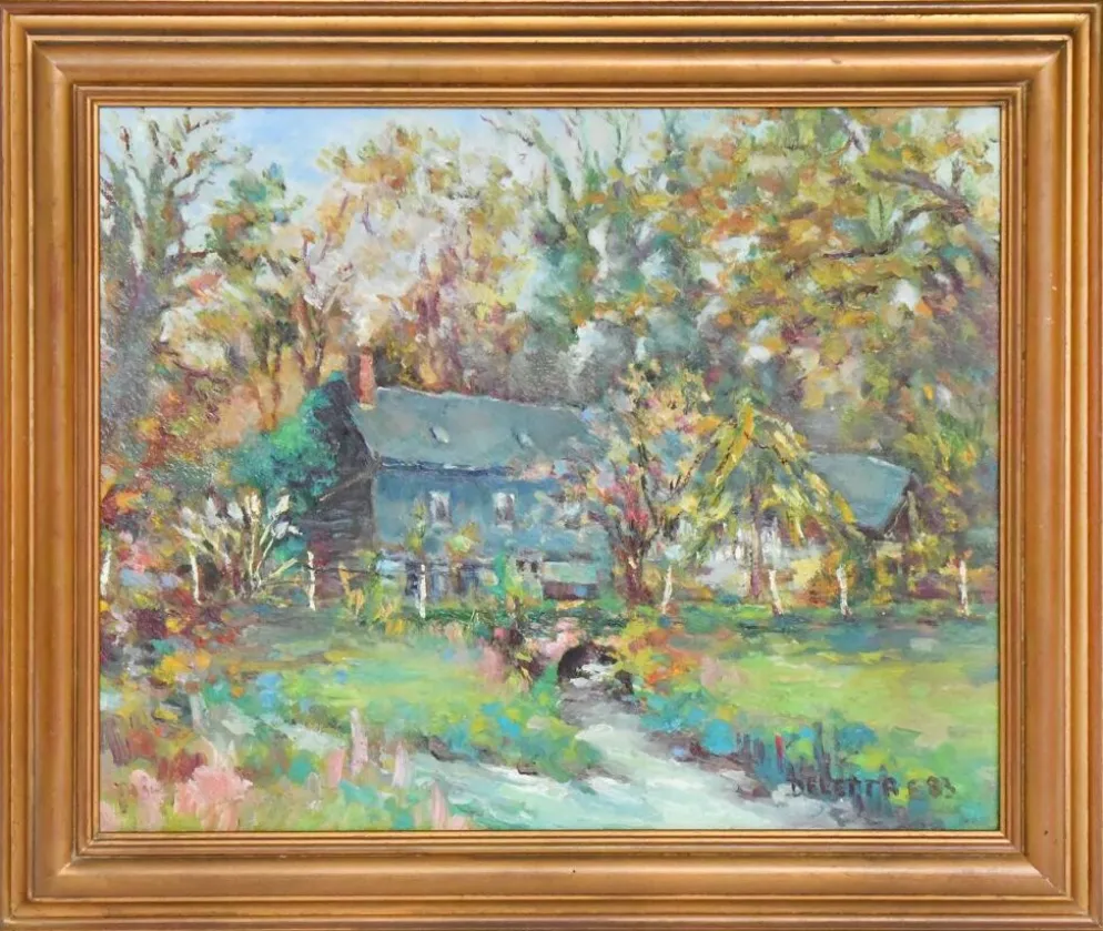 Bernard delettre (1937) huile sur toile paysage