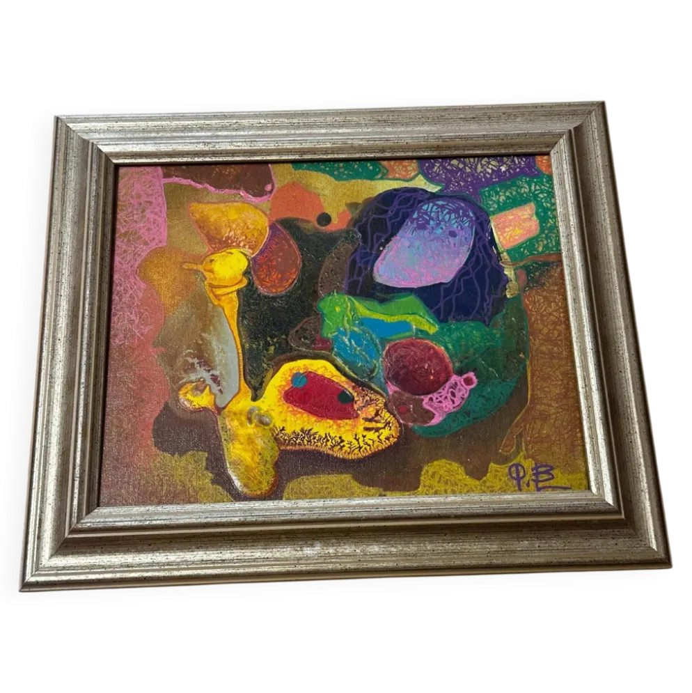 Bernard Ledain (1944–2024) – Peinture abstraite technique mixte sur to