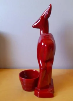 Biche Art Déco En Faïence St Clément
