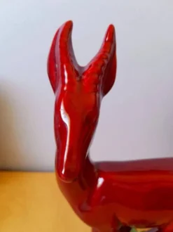 Biche Art Déco En Faïence St Clément