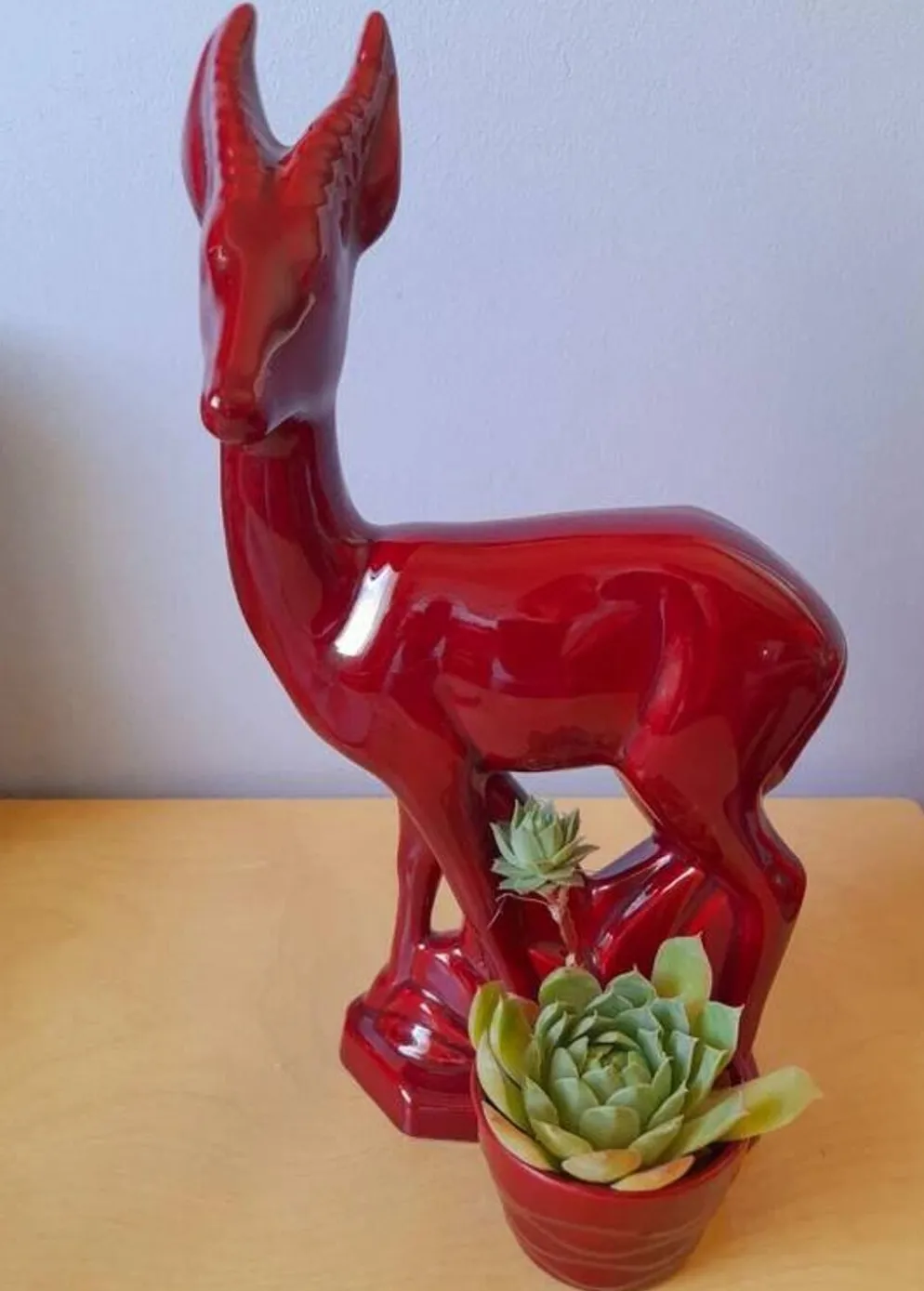 Biche Art Déco En Faïence St Clément