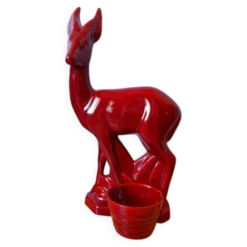Biche Art Déco En Faïence St Clément