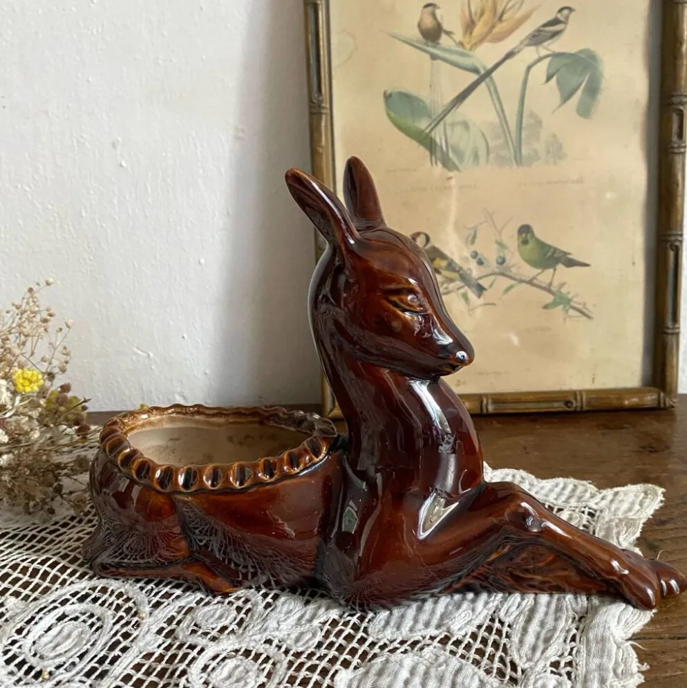 Biche en ceramique années 50-60