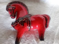 Bitossi - Aldo Londi - Cheval romain rouge - céramique émaillée