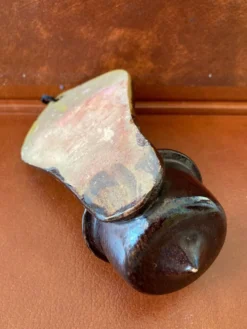 Bénitier ancien - XIXe - Terre cuite vernissée