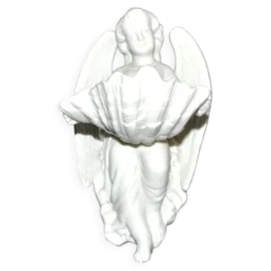 Bénitier ange ancien en biscuit porcelaine de Sèvres signé MF