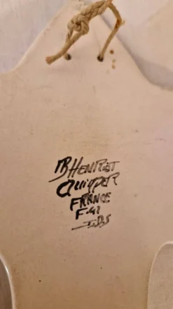 Bénitier faïence de Quimper Henriot XXe