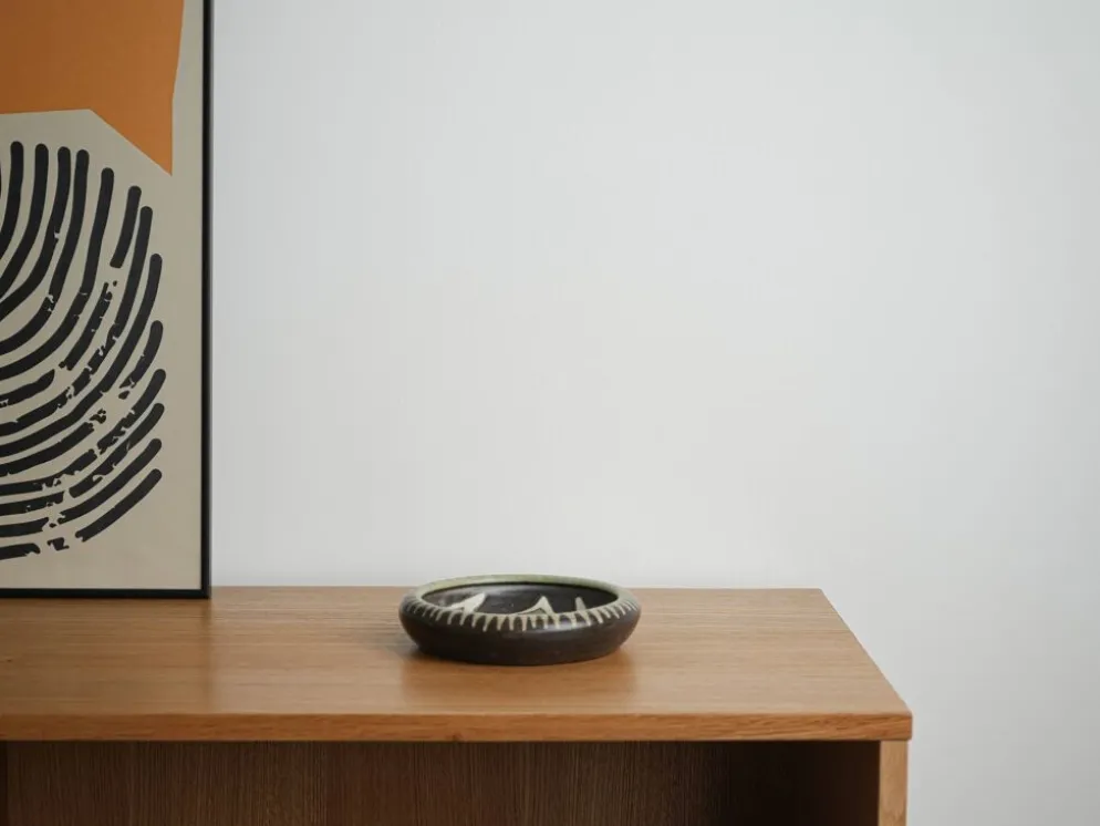 Bol en céramique, design danois, années 1960, fabriqué au Danemark