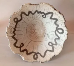 Bol en céramique Raku portugais contemporain - Poterie de studio brutaliste