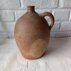 Bonbonne ancienne en grès beige marron France