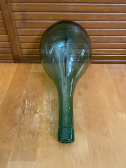 Bonbonne Dame Jeanne Ancienne Verre Soufflé Fond Rond Bouteille Vintag