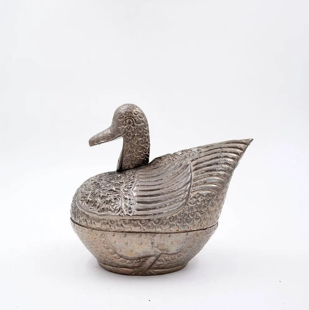Boîte à bétel birmane en forme de canard, années 1950