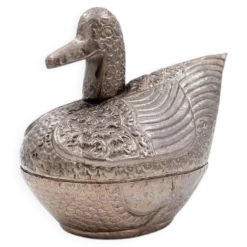 Boîte à bétel birmane en forme de canard, années 1950