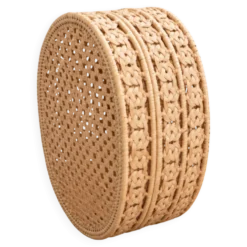 Boîte, coffret en rotin tressé vintage