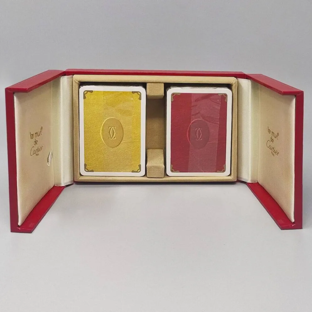 Boîte de cartes à jouer Cartier des années 1970 — collection vintage de luxe français