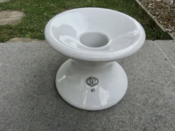 Bougeoir diabolo XXL en céramique blanche