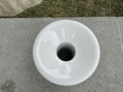 Bougeoir diabolo XXL en céramique blanche