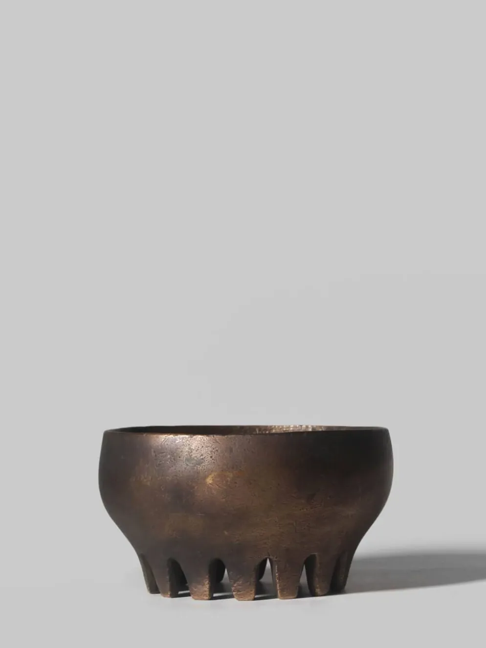 Bougeoir en bronze coulé brutaliste, années 1970, Allemagne
