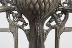 Bougeoir en étain Art Nouveau par Achille Gamba, Italie vers 1900
