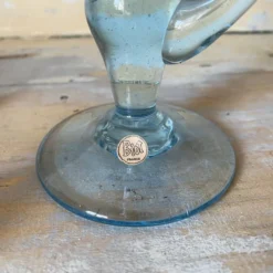 Bougeoir en verre soufflé bullé Biot
