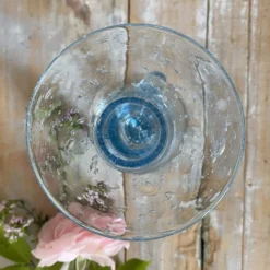 Bougeoir en verre soufflé bullé Biot