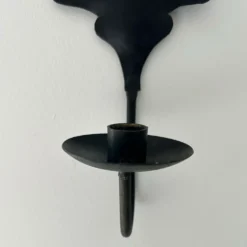 Bougeoir feuille de chêne en fer forgé