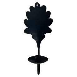 Bougeoir feuille de chêne en fer forgé