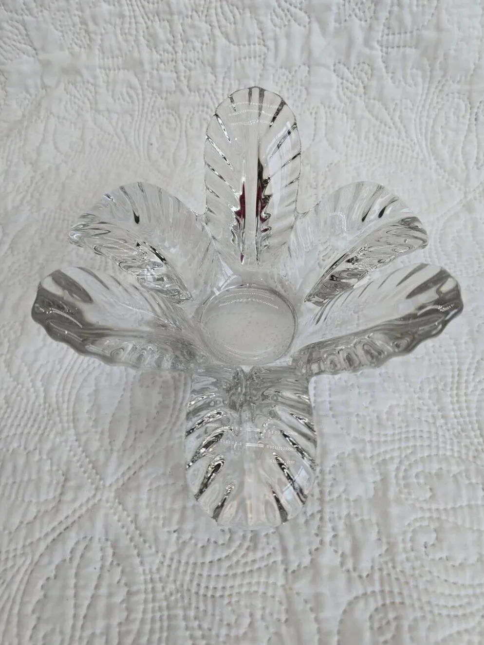 Bougeoir "Fleur" en cristal