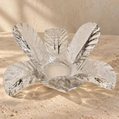 Bougeoir "Fleur" en cristal