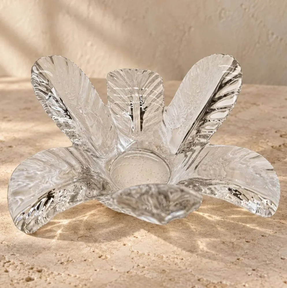 Bougeoir "Fleur" en cristal
