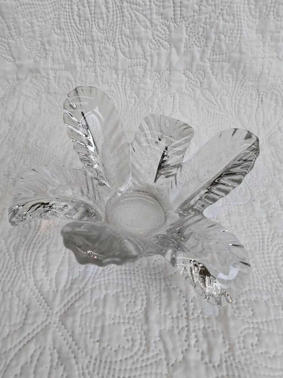 Bougeoir "Fleur" en cristal