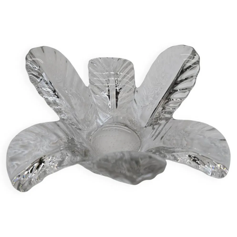 Bougeoir "Fleur" en cristal