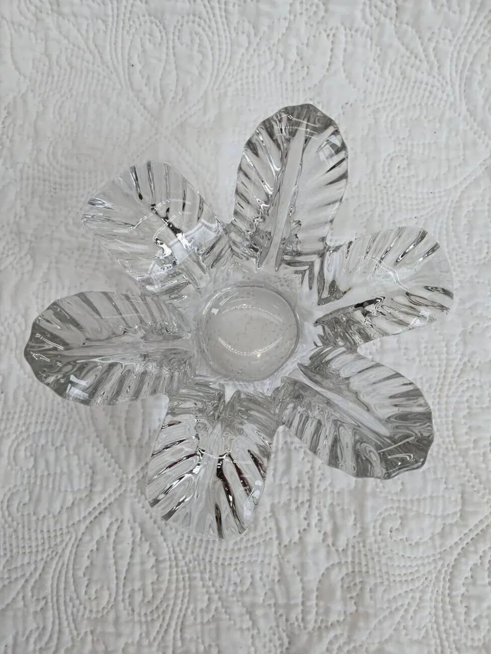 Bougeoir "Fleur" en cristal