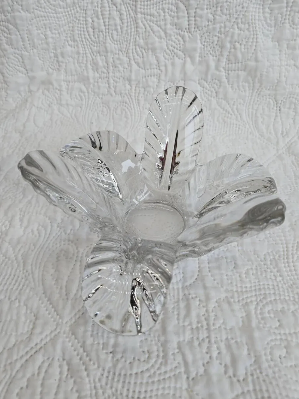 Bougeoir "Fleur" en cristal