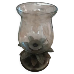 Bougeoir globe fleur